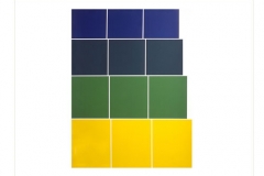 Graded Steps [yellow / green / blue], 1972, screenprint, 76 x 56 cm, edition of 30